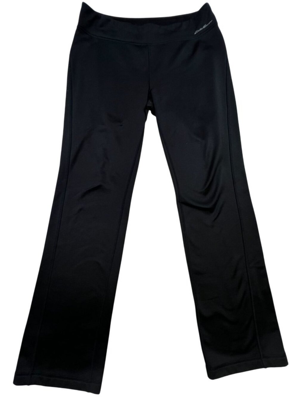 Eddie Bauer Women's Fleece Straight-Leg Workout Pants Stretch Size M Black Solid